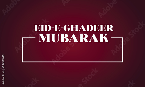 Eid e ghadeer mubarak stylish text design