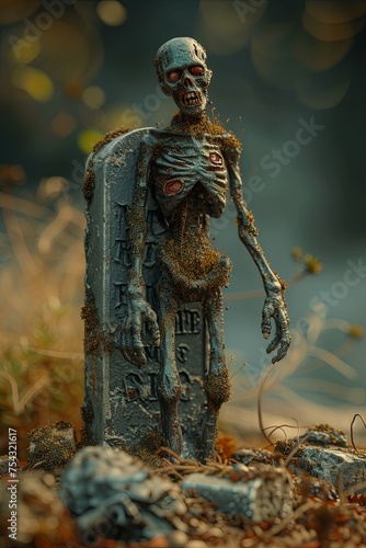 Skeleton at in Graveyard © Garrett