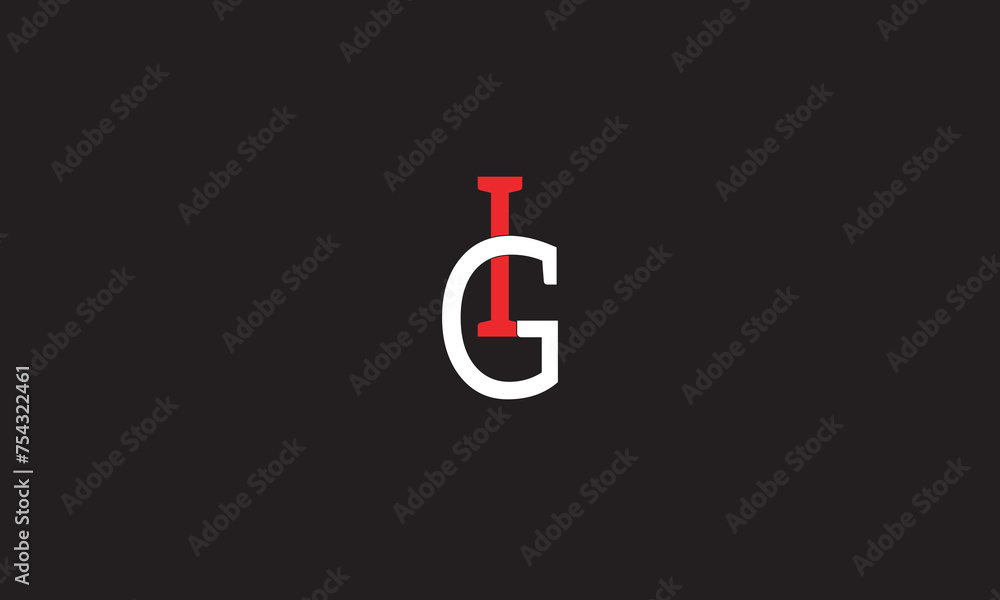 IG, GI, I, G Abstract Letters Logo Monogram IG, GI, I, G Abstract Letters Logo Monogram