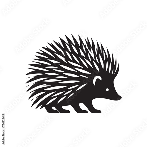 Prickly Pals: Vector Hedgehog Silhouette Set for Charming Wildlife Designs, Nature Illustrations, and Garden-themed Artwork.
