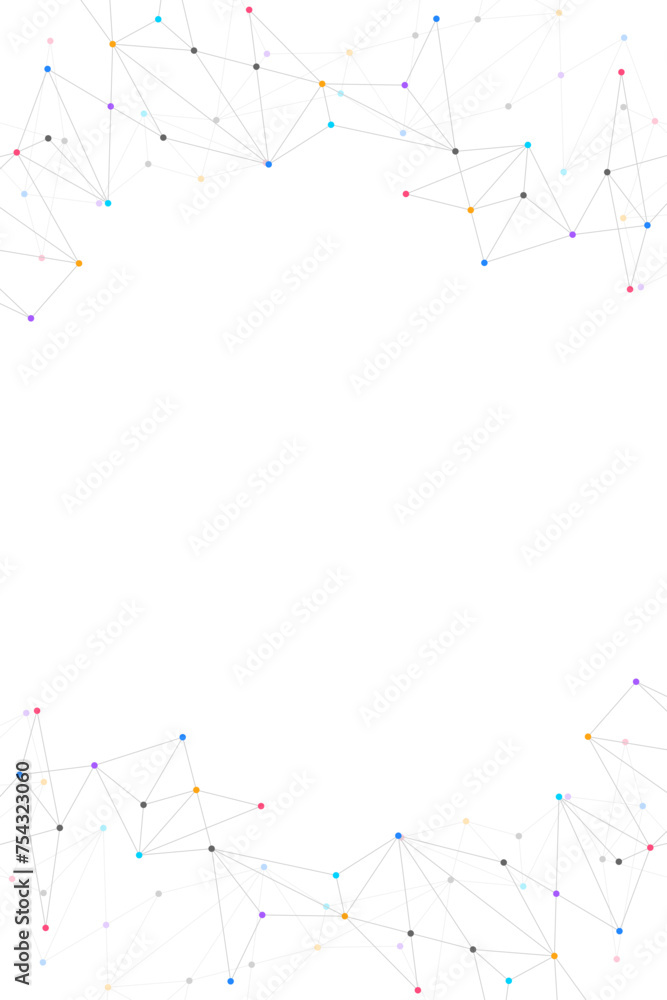 Vector illustration of minimalistic design with connecting the dots and lines. Abstract geometric background of science and technology concept Vector illustration of minimalistic design with connecting the dots and lines. Abstract geometric background of science and technology concept