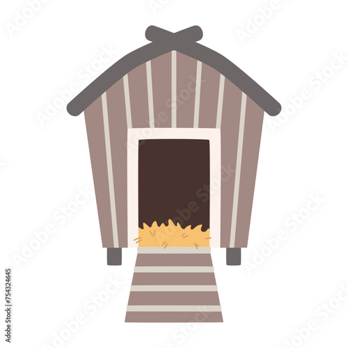 chicken coop isolated on white