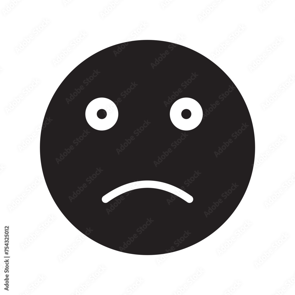 Fototapeta premium linear emoticon set, emoji face collection, expression icon vector illustration