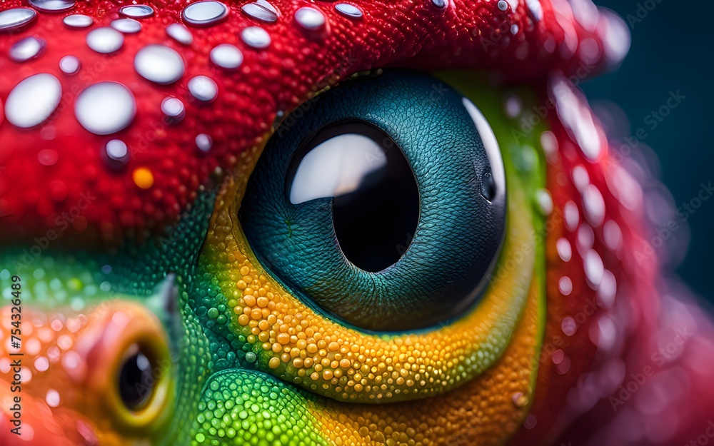 Chameleon Eye Macro Photography Close Up Hyper Detailed