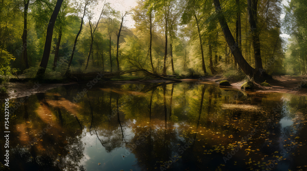 Fototapeta premium 360 panorama of a forest