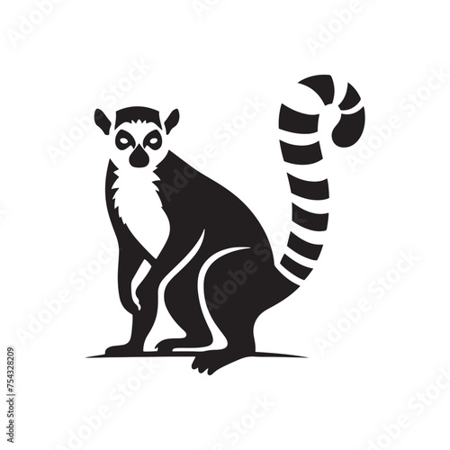 Jungle Jesters: Vector Lemur Silhouette Collection for Playful Wildlife Designs, Tropical Illustrations, and Rainforest-themed Artwork.