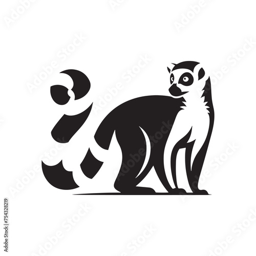 Jungle Jesters: Vector Lemur Silhouette Collection for Playful Wildlife Designs, Tropical Illustrations, and Rainforest-themed Artwork.