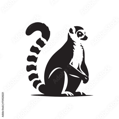 Jungle Jesters: Vector Lemur Silhouette Collection for Playful Wildlife Designs, Tropical Illustrations, and Rainforest-themed Artwork.