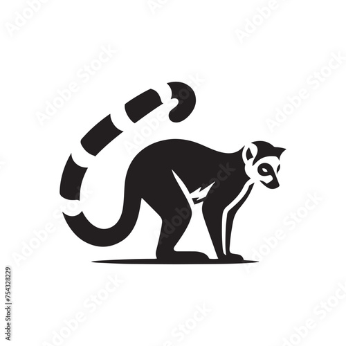 Jungle Jesters: Vector Lemur Silhouette Collection for Playful Wildlife Designs, Tropical Illustrations, and Rainforest-themed Artwork.