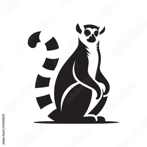 Jungle Jesters: Vector Lemur Silhouette Collection for Playful Wildlife Designs, Tropical Illustrations, and Rainforest-themed Artwork.