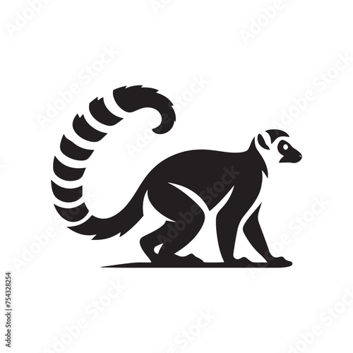 Jungle Jesters: Vector Lemur Silhouette Collection for Playful Wildlife Designs, Tropical Illustrations, and Rainforest-themed Artwork.