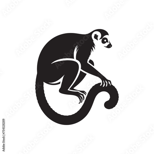 Jungle Jesters: Vector Lemur Silhouette Collection for Playful Wildlife Designs, Tropical Illustrations, and Rainforest-themed Artwork.