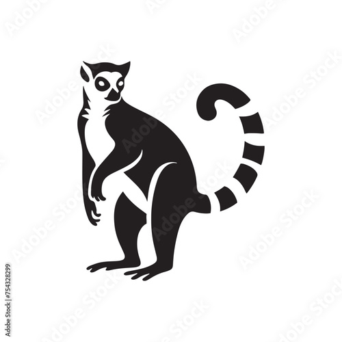 Jungle Jesters: Vector Lemur Silhouette Collection for Playful Wildlife Designs, Tropical Illustrations, and Rainforest-themed Artwork.