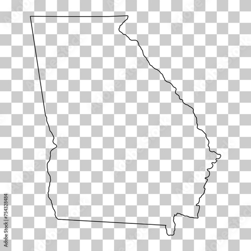 Georgia map shape, united states of america. Flat concept icon symbol vector illustration photo