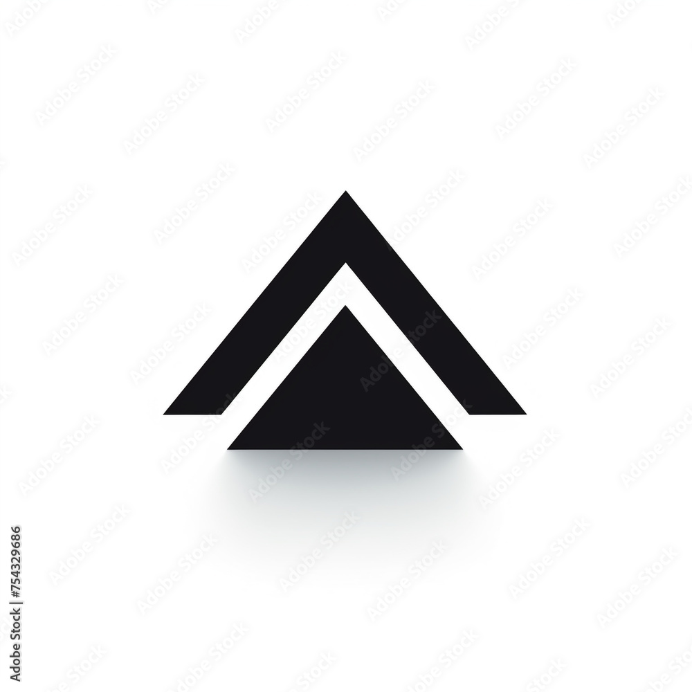 house black icon on a white background in minimalism сreated with Generative Ai house black icon on a white background in minimalism сreated with Generative Ai