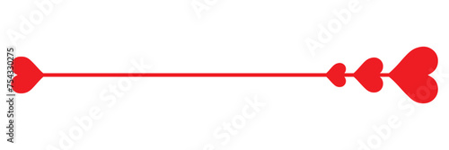 Cupid's arrow vector set. vector illustration,