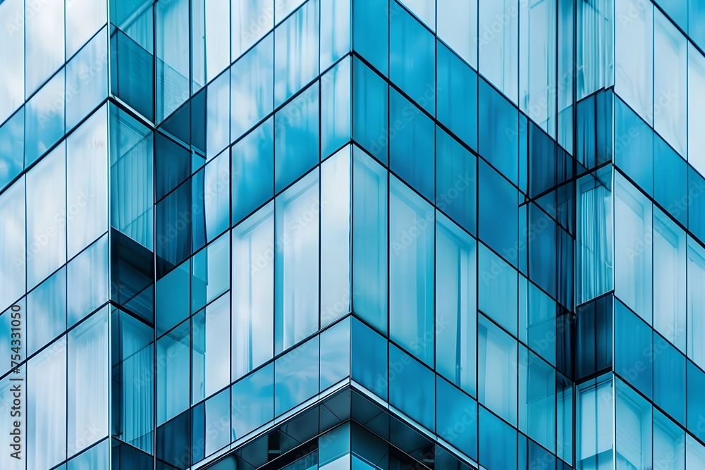 Modern Blue Glass Office Building Facade, To convey a sense of modern innovation and technology in the corporate world, and to showcase the unique Modern Blue Glass Office Building Facade, To convey a sense of modern innovation and technology in the corporate world, and to showcase the unique