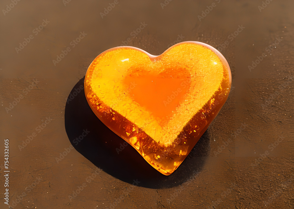 Obraz premium Red heart lying on the beach in a squeak of romance and atmosphere, Generative AI