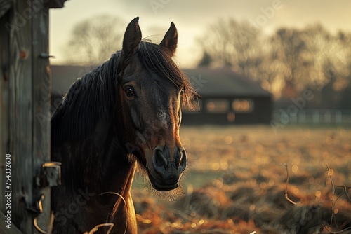 horse in the stable