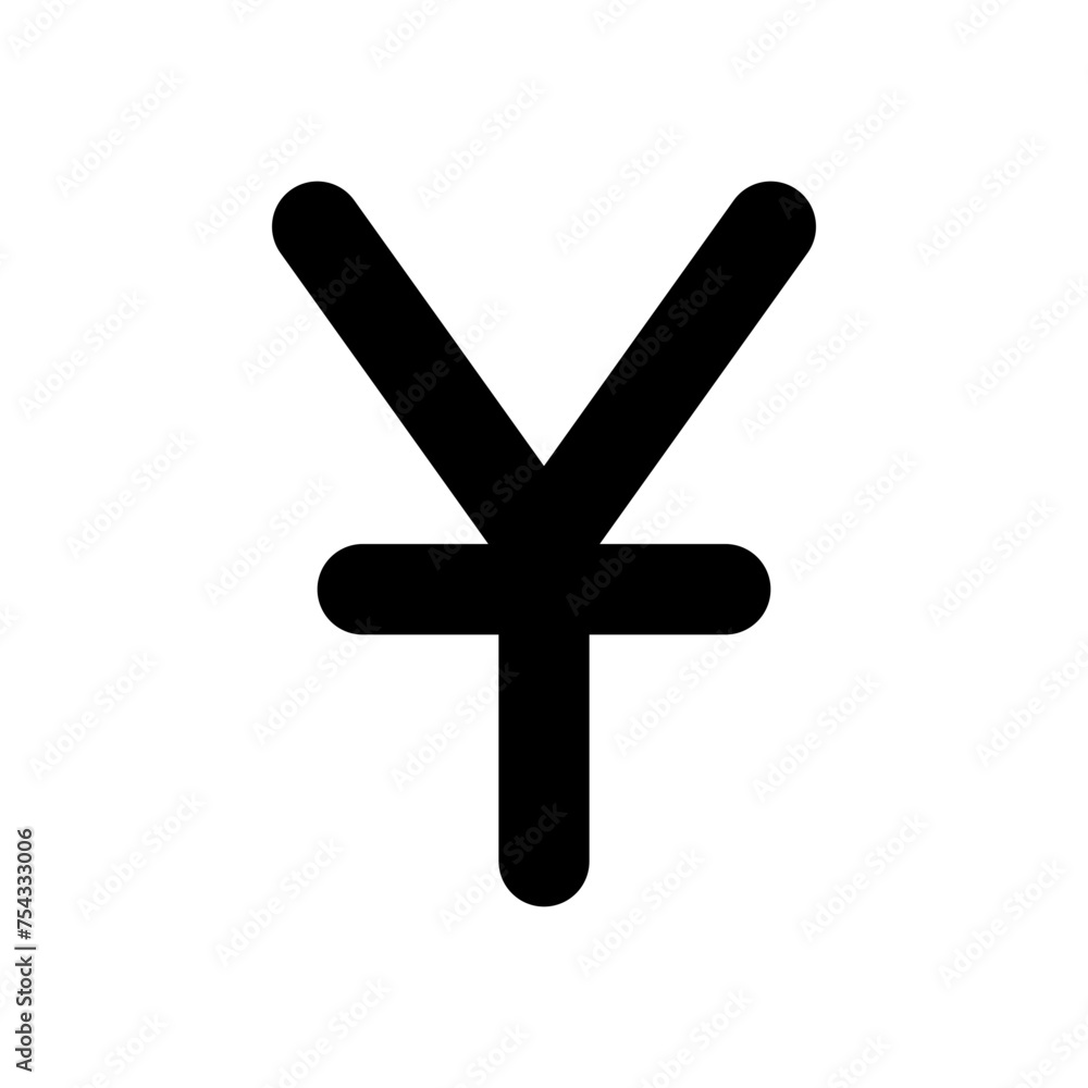 Obraz premium yen sign isolated on white