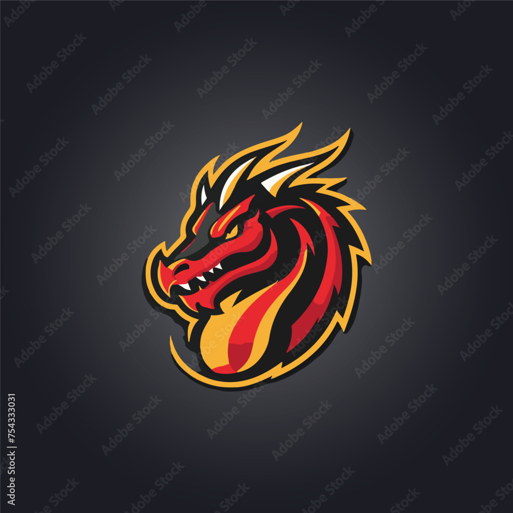 Logo dragon icon illustration