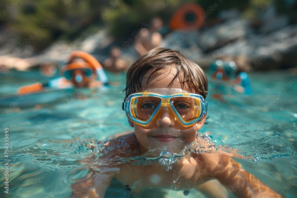 Fototapeta premium Kids snorkel