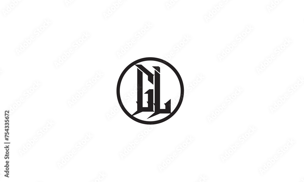GL, LG , L, G Abstract Letters Logo Monogram GL, LG , L, G Abstract Letters Logo Monogram