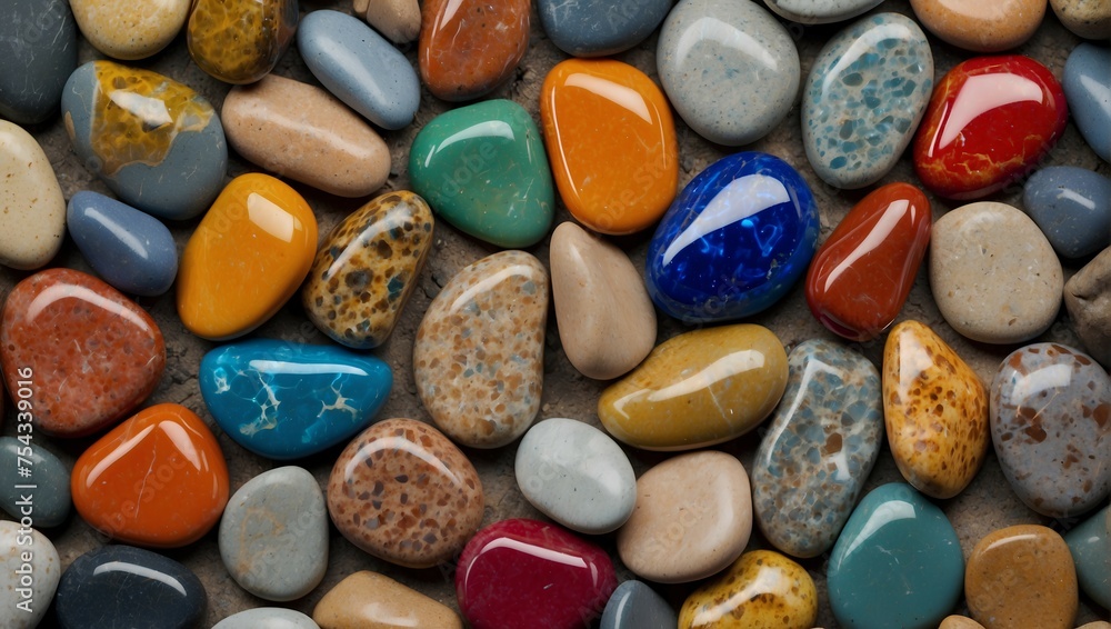 Brilliant colorful stones, pebbles, small sea pebbles background, colorful sea polished stones, rolled pebbles on sea shore gemstone texture
Brilliant colorful stones, pebbles, small sea pebbles background, colorful sea polished stones, rolled pebbles on sea shore gemstone texture