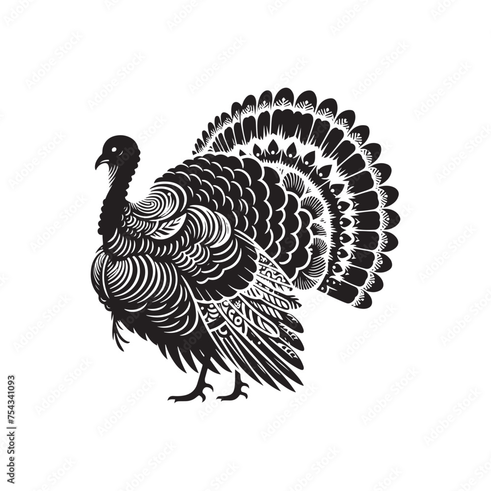 Gobble Guardians: Vector Turkey Silhouette Collection for Thanksgiving Designs, Wildlife Illustrations, and Autumn-themed Artwork. Black turkey vector. Gobble Guardians: Vector Turkey Silhouette Collection for Thanksgiving Designs, Wildlife Illustrations, and Autumn-themed Artwork. Black turkey vector.