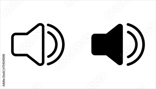 Sound icon set on white background. sign for mobile concept and web design