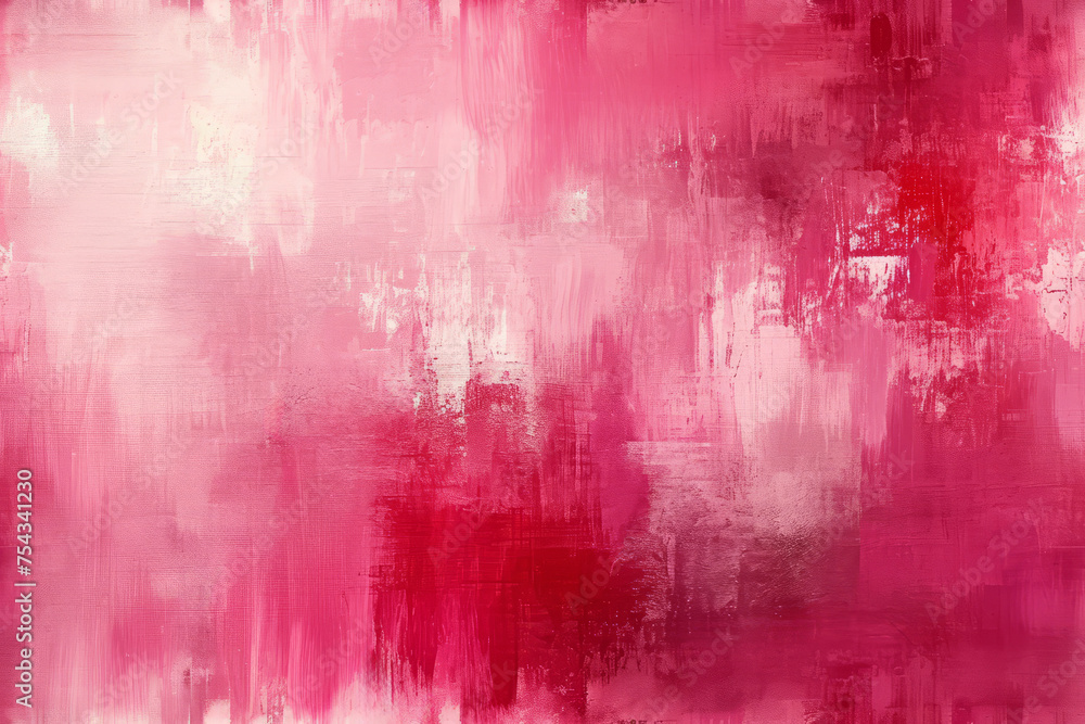 Abstract pattern of soft brush strokes in pinks and reds - obrazy, fototapety, plakaty 