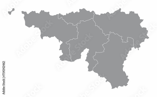 Wallonia administrative map © luisrftc