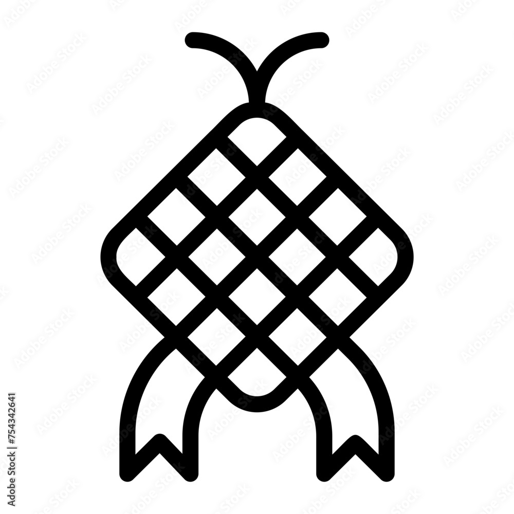 ketupat line icon ketupat line icon