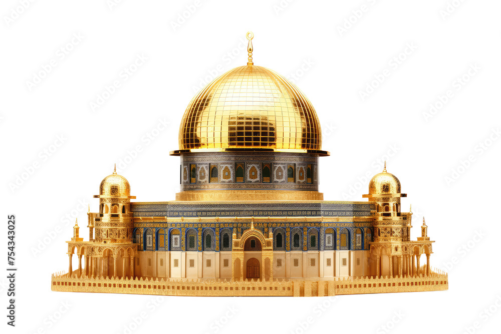 Fototapeta premium gold dome isolated on white