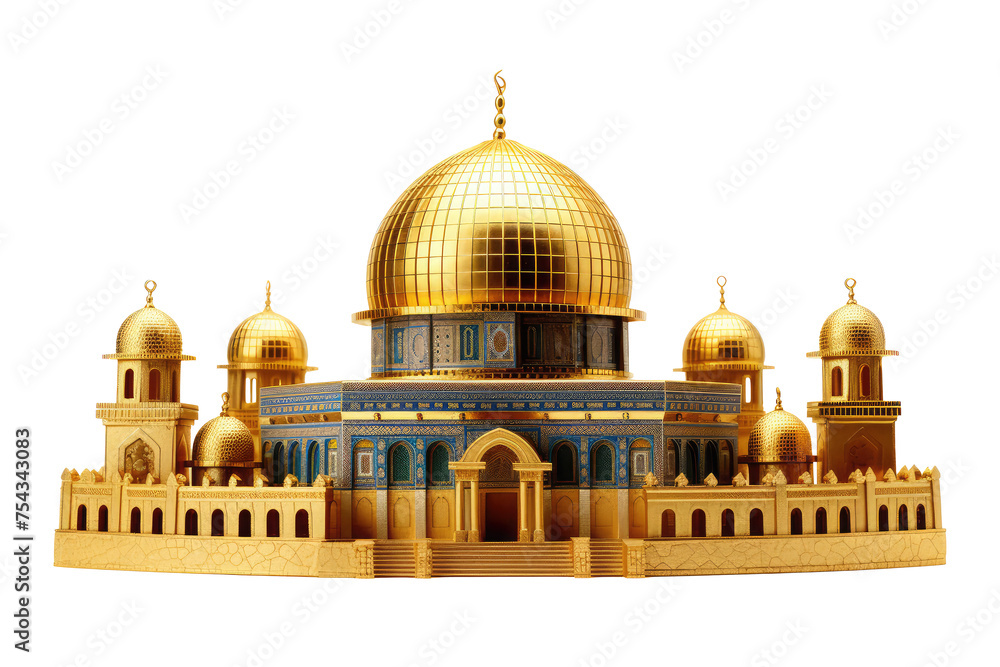 Fototapeta premium gold dome isolated on white