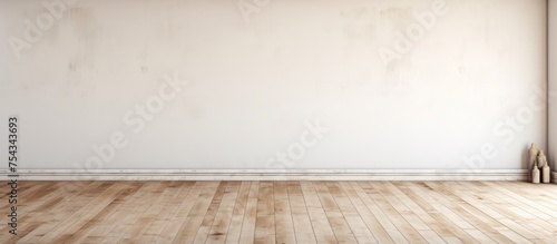 A spacious room with a brown wooden floor and white walls. The room appears to be unfurnished  offering a blank canvas for interior design. The natural light fills the room 