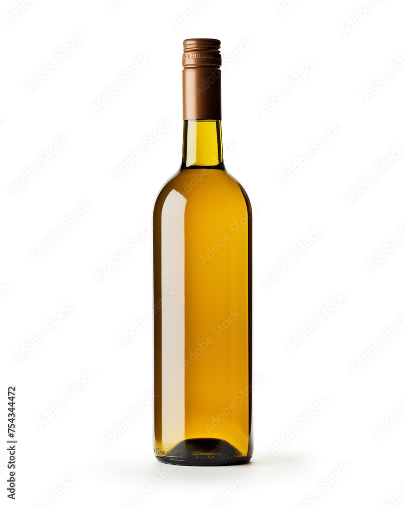 bottle of wine on a white background сreated with Generative Ai bottle of wine on a white background сreated with Generative Ai