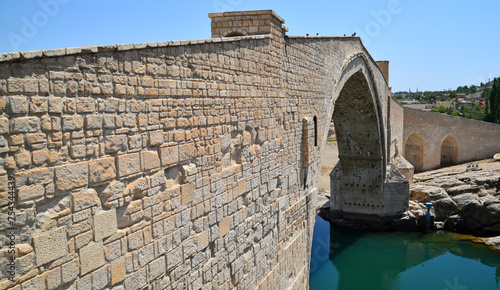 Located in Diyarbakir, Turkey, the Malabadi Bridge was built in 1147. photo