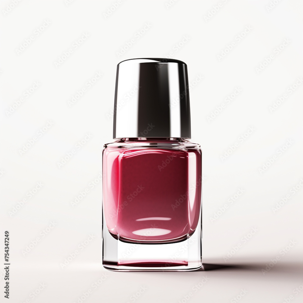 bottle with nail polish on a white background сreated with Generative Ai bottle with nail polish on a white background сreated with Generative Ai