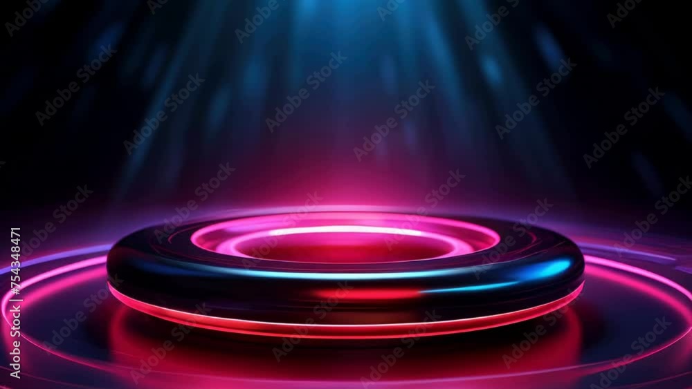 Large, glowing, red and blue circle Large, glowing, red and blue circle