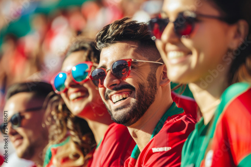 Portuguese football soccer fans in a stadium supporting the national team, A Selecao das Quinas 