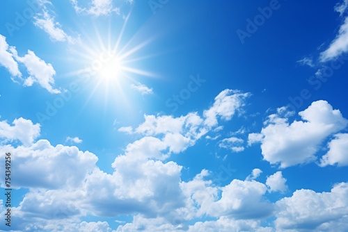 bright midday sun, blue sky, beautiful © Salawati