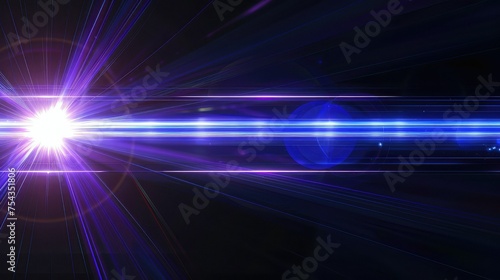 Sci-fi laser beams, pure black background