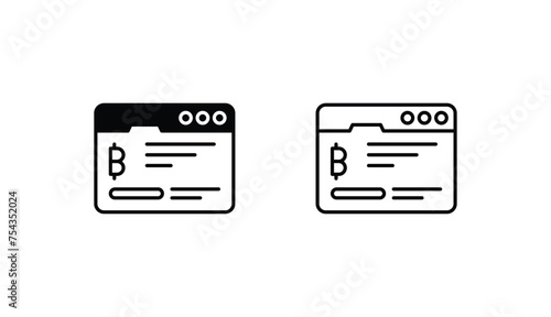Browser icon design with white background stock illustration
