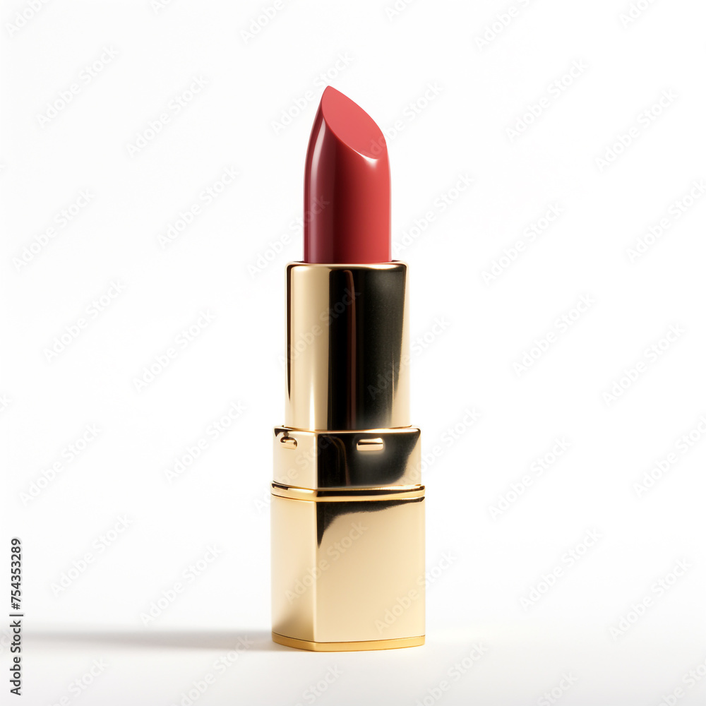 lipstick on a white background, side view сreated with Generative Ai lipstick on a white background, side view сreated with Generative Ai