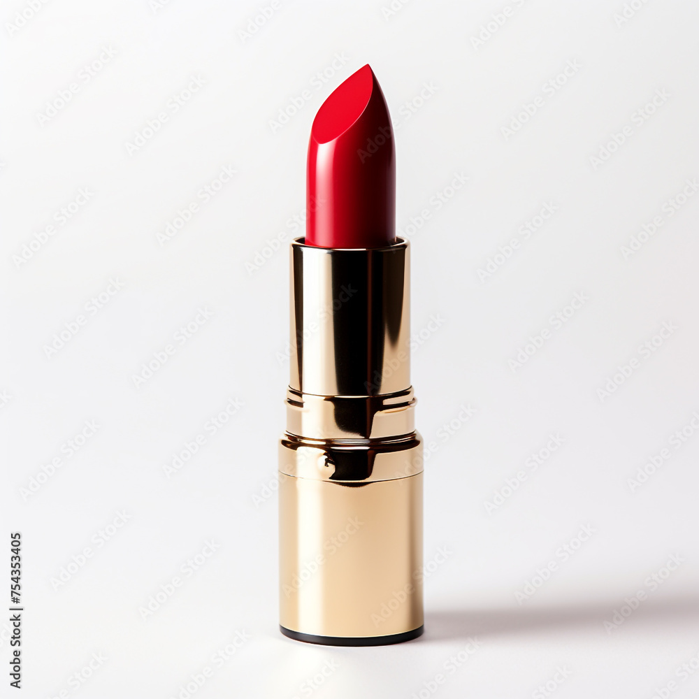 lipstick on a white background, side view сreated with Generative Ai lipstick on a white background, side view сreated with Generative Ai