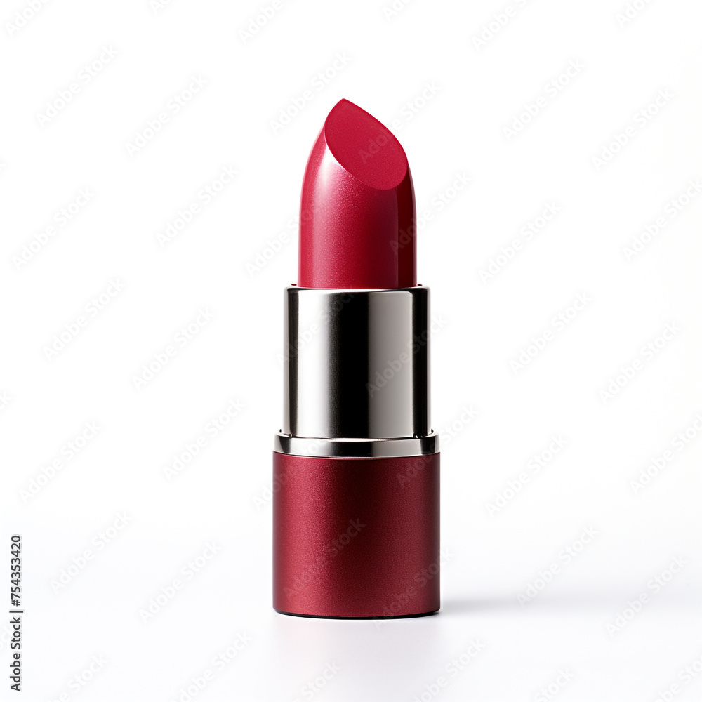 lipstick on a white background, side view сreated with Generative Ai lipstick on a white background, side view сreated with Generative Ai