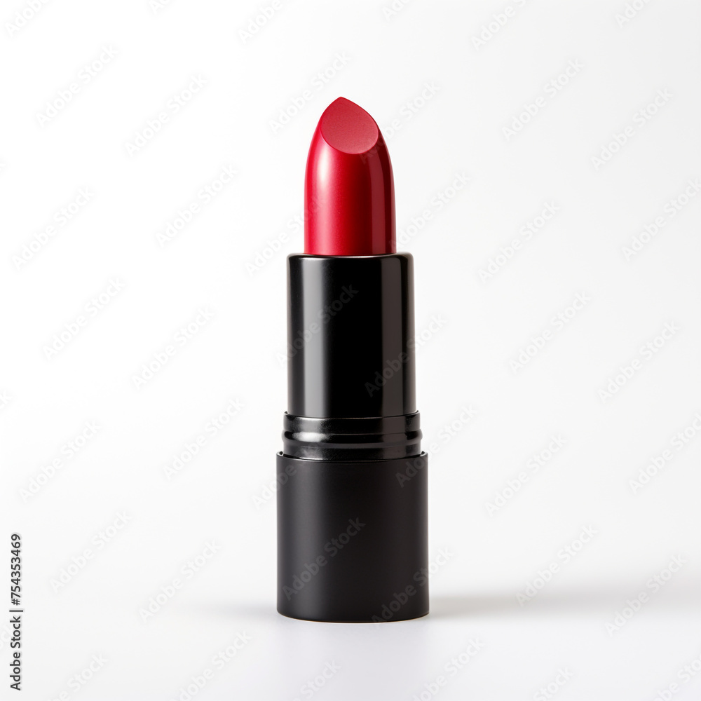 lipstick on a white background, side view сreated with Generative Ai lipstick on a white background, side view сreated with Generative Ai