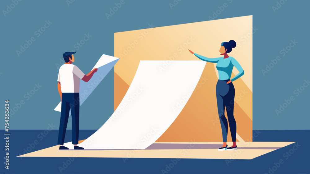 Team collaboration on a big project illustrated concept Team collaboration on a big project illustrated concept
