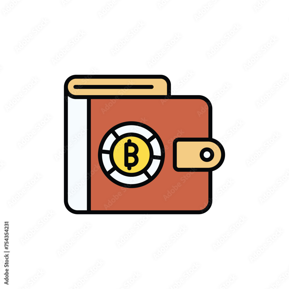 Wallet icon design with white background stock illustration Wallet icon design with white background stock illustration
